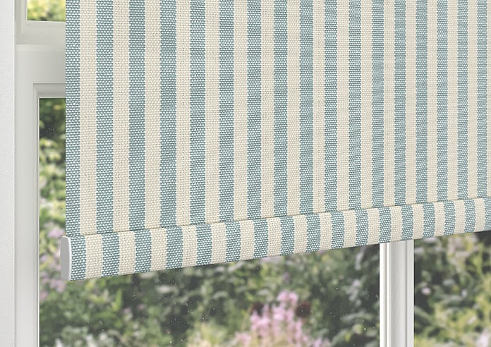 Emily Bond Cornish Stripe, Duckegg - Roller Blind - Image 4